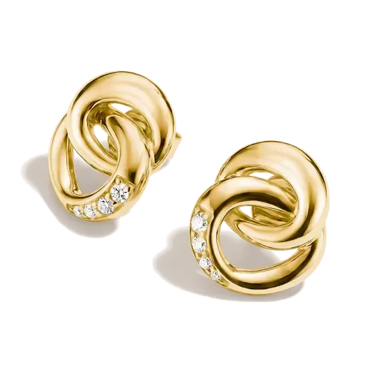 Thomas Sabo Together 18k Gold Plated Ear Studs with White Zirconia
