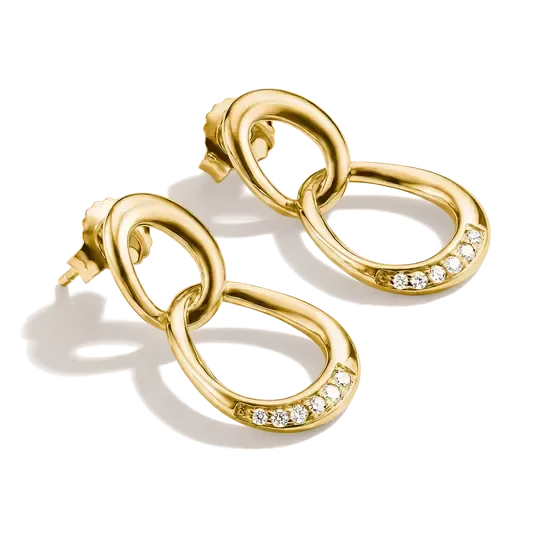 Thomas Sabo Together 18k Gold Plated Earrings with White Zirconia