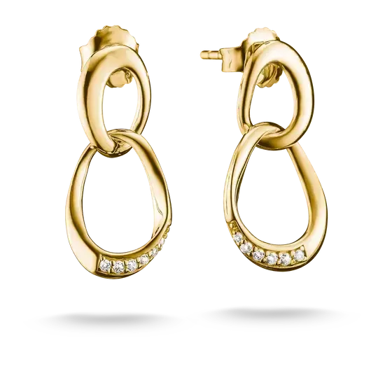 Thomas Sabo Together 18k Gold Plated Earrings with White Zirconia