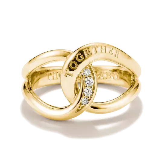 Thomas Sabo Together 18k Gold Plated Ring with White Zirconia