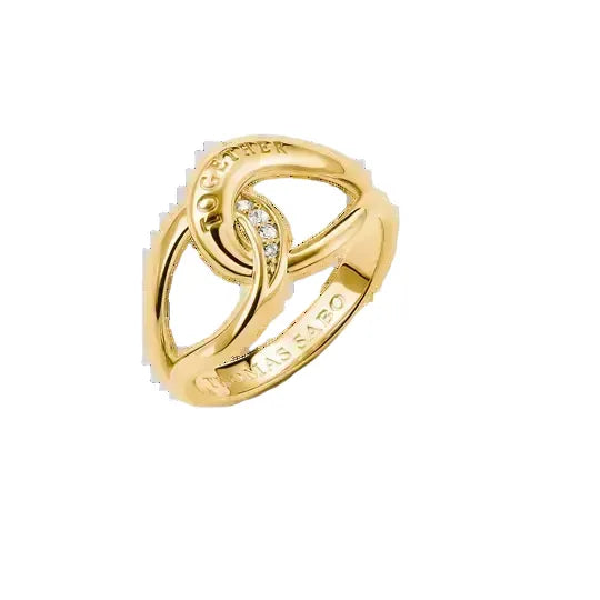 Thomas Sabo Together 18k Gold Plated Ring with White Zirconia