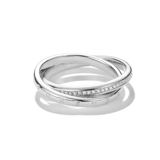 Thomas Sabo Together Sterling Silver Double Ring with White Zirconia