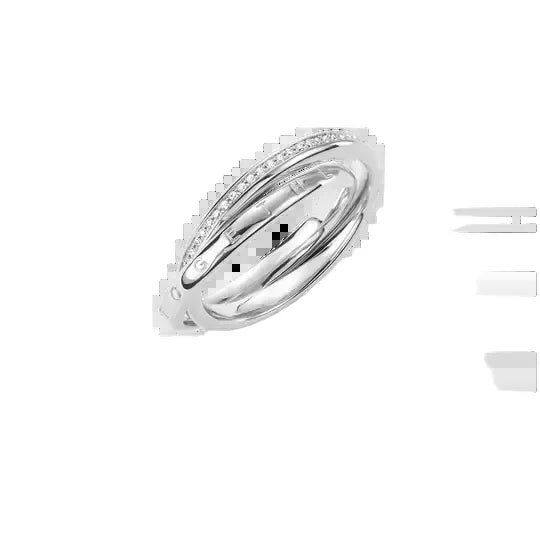 Thomas Sabo Together Sterling Silver Double Ring with White Zirconia