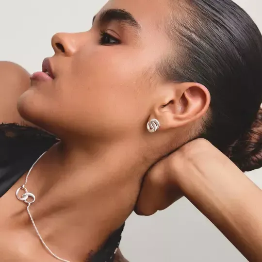 Thomas Sabo Together Sterling Silver Ear Studs with White Zirconia