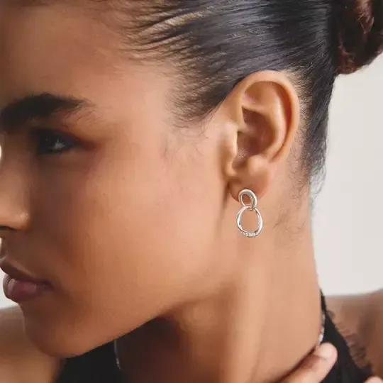Thomas Sabo Together Sterling Silver Earrings with White Zirconia