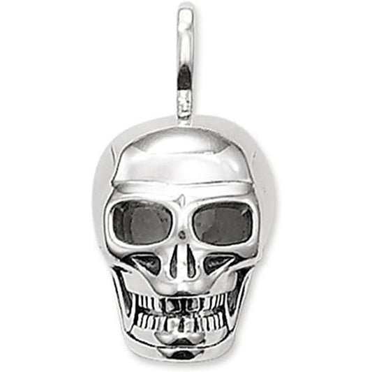 Thomas Sabo Unisex Pendant Skull 925 Sterling Silver Blackened