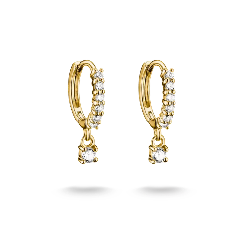 THOMAS SABO White Zirconia Hoop Earrings