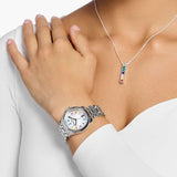 Thomas Sabo Womenâ€™s Watch Mystic Island with White Stones and Simulated Turquoise - Silver-Coloured