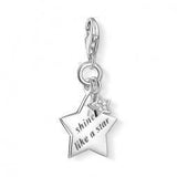 Thomas Sabo Women's Pendant Star PavÃƒÆ’Ã‚Â© 925 Silver Diamond White