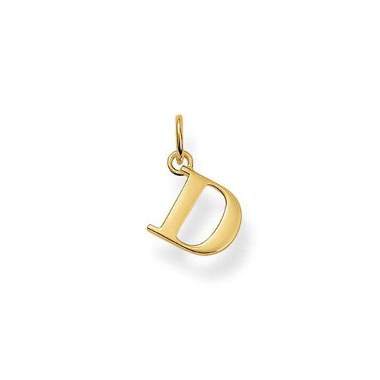 Thomas Sabo Yellow Gold Plated Letter D Pendant