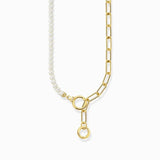 Thomas Sabo Yellow-Gold plated Necklace with Freshwater Pearls and Zirconia