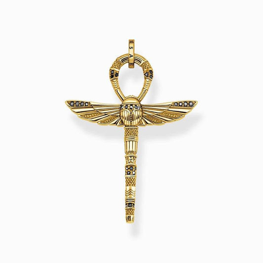 Thomas Sabo Yellow-Gold plated Pendant in Shape of Ankh Symbol