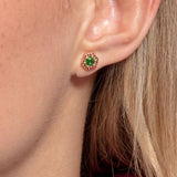 Thomas Sabo ear studs Hexagon, green