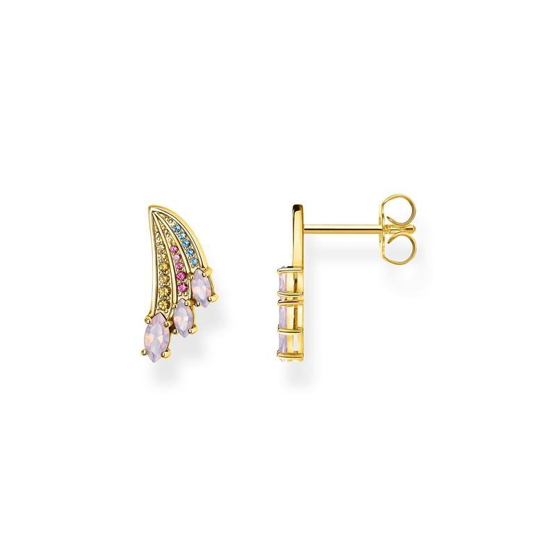 Thomas Sabo ear studs bright gold-coloured hummingbird wing