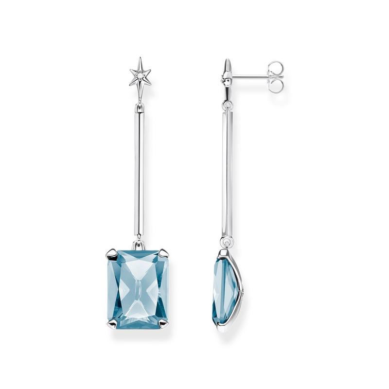 Thomas Sabo earrings Blue stone with star