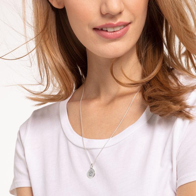 Thomas Sabo pendant disc paw cat silver