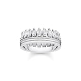 Thomas Sabo ring leaves crown silver