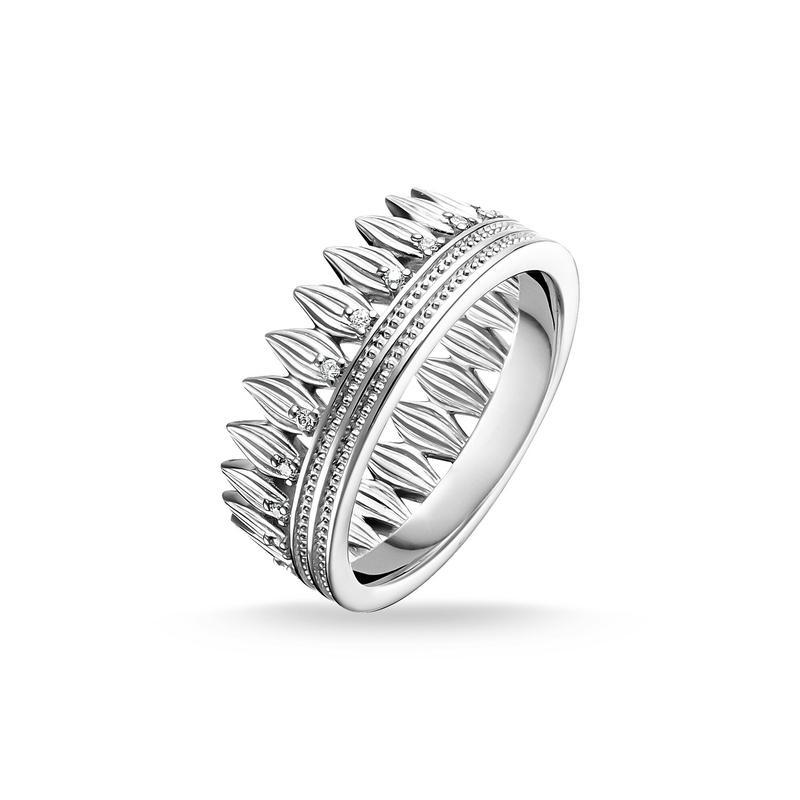 Thomas Sabo ring leaves crown silver