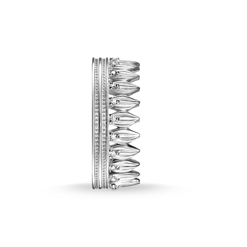 Thomas Sabo ring leaves crown silver