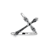 Thomas Sabo ring royalty cross black stones