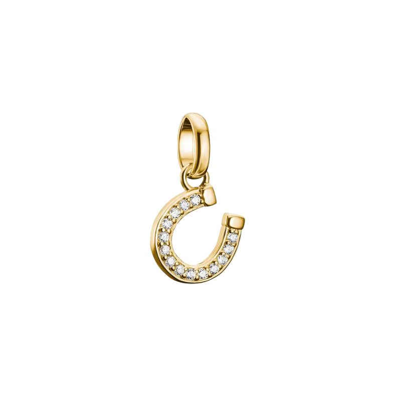 Thomsa Sabo Sparkling Gold-Plated Horseshoe Charm