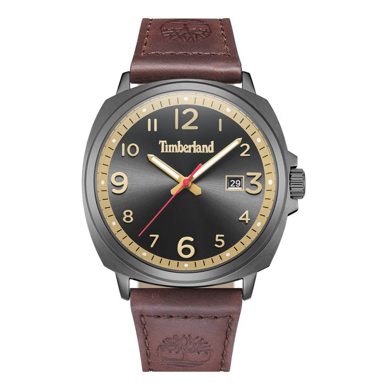 Timberland Actwell 3 Hands-Date Leather Strap Watch