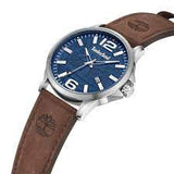 Timberland Bernardston 3 Hands-Date Leather Strap Watch