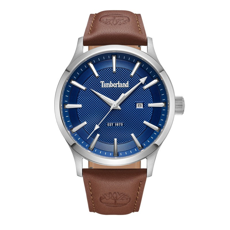 Timberland Blake 3 Hands-Date Leather Strap Watch