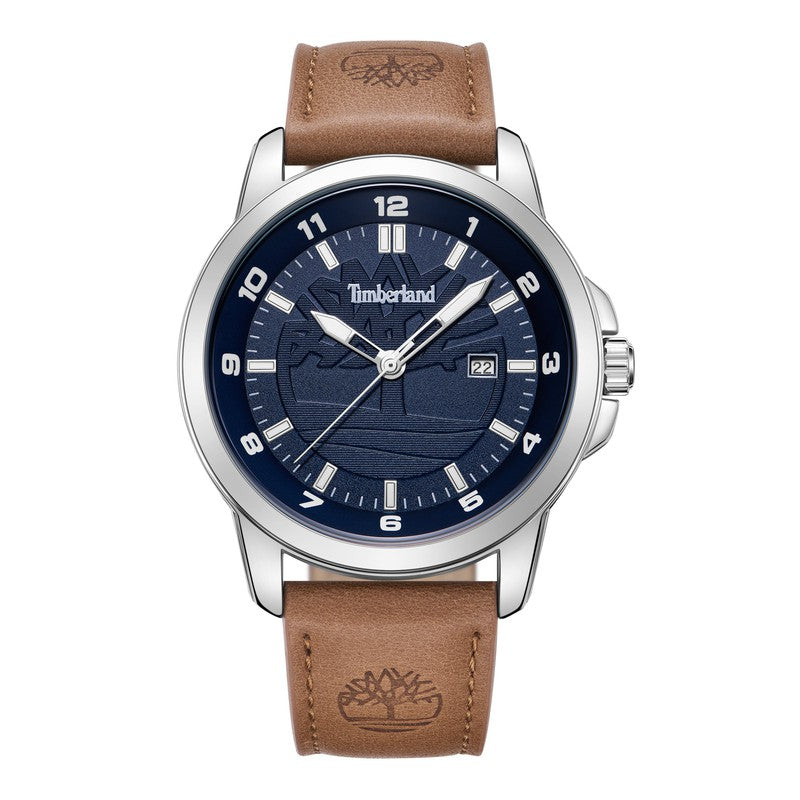 Timberland Campton 3 Hands-Date Leather Strap