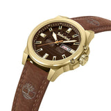 Timberland Canfield 3 Hands Date Brown Leather Strap Watch