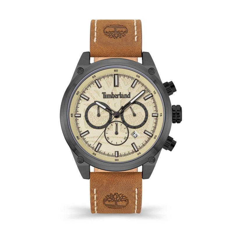 Timberland Cherryfield Multifunction Tan Leather Strap Watch