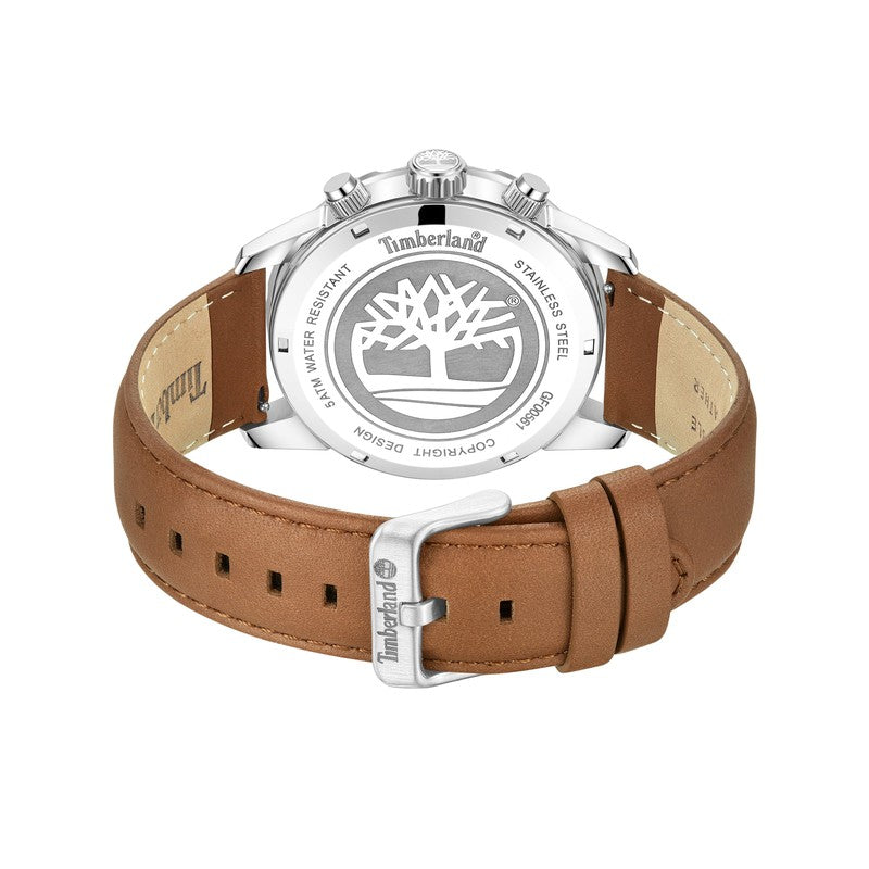 Timberland Hampton Harbour Multifunction Brown Leather Strap Watch