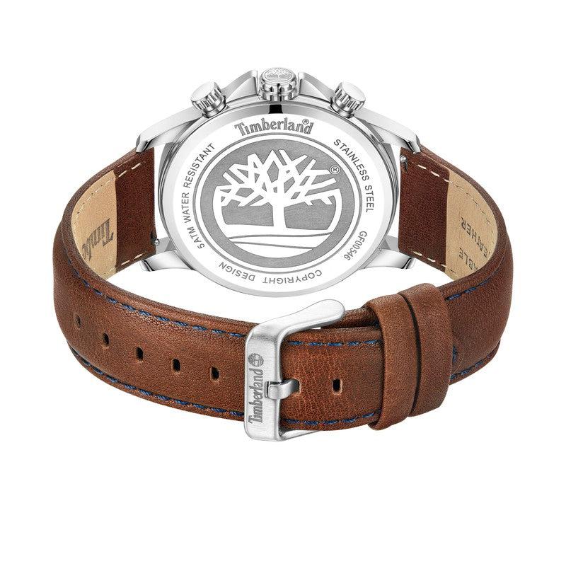 Timberland Hampton Harbour Multifunction Brown Leather Strap Watch