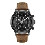 Timberland Henniker II Multifunction Brown Leather Strap Watch