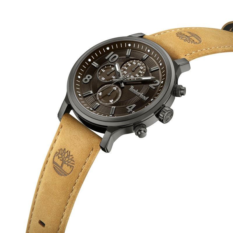 Timberland Henniker II Multifunction Tan Leather Strap Watch