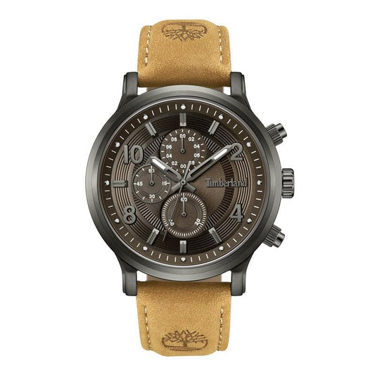 Timberland Henniker II Multifunction Tan Leather Strap Watch