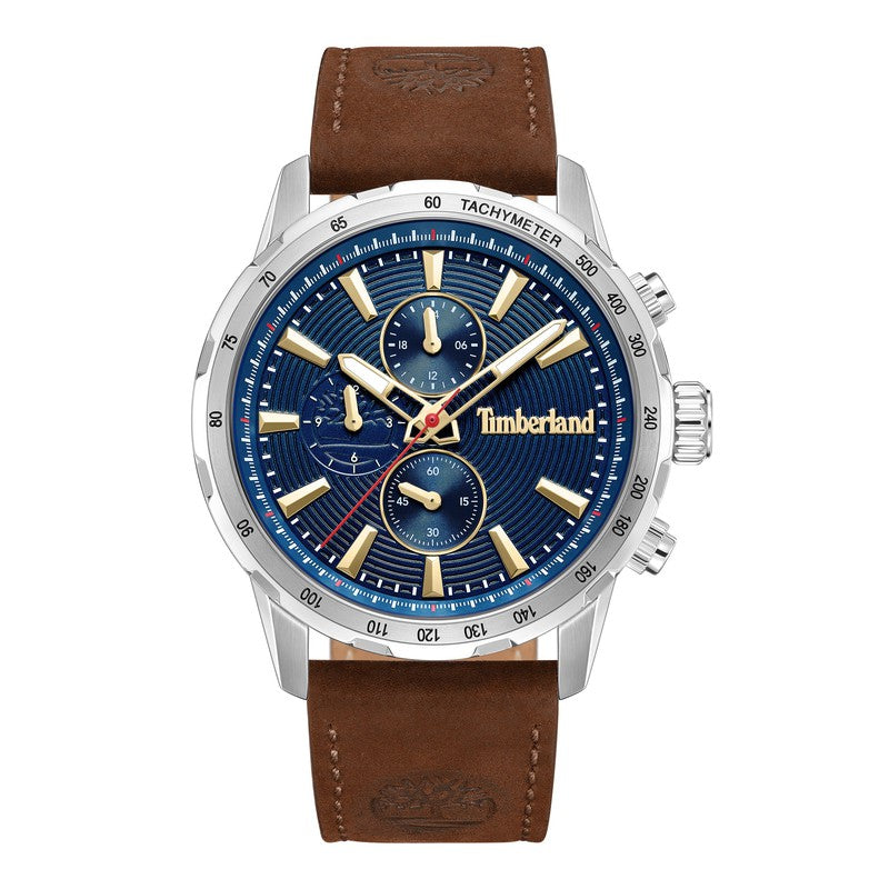 Timberland Kennebunk Multifunction Brown Leather Strap Watch