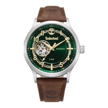 Timberland Langerbuck 3 Hands Chronograph Brown Leather Strap Watch