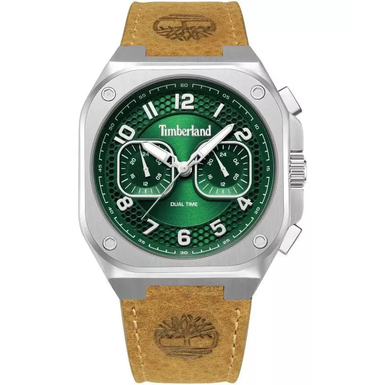 Timberland Mackinac Green Dial, Brown Leather Watch
