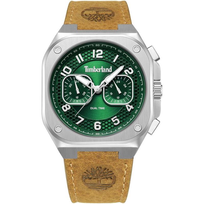 Timberland Mackinac Green Dial, Brown Leather Watch