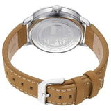 Timberland Multifunction Beige Leather Strap Watch