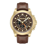 Timberland Multifunction Brown Leather Strap Watch