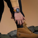 Timberland Multifunction Tan Leather Strap Watch