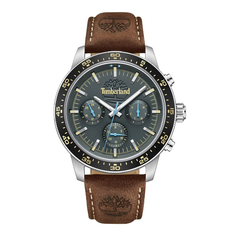 Timberland Parkman Multifunction Brown Leather Strap Watch