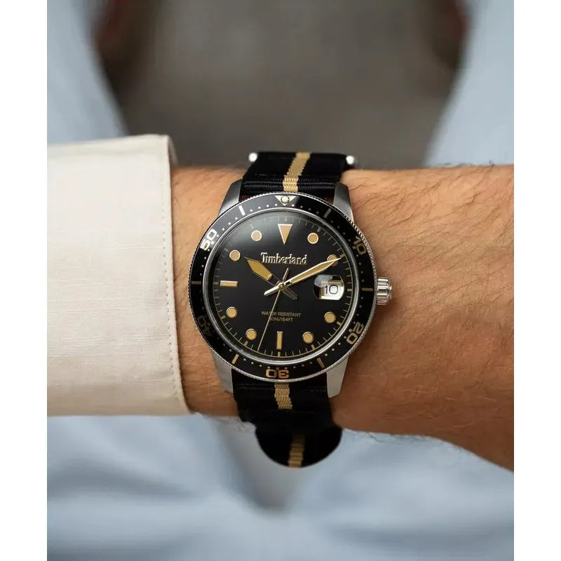 Timberland Peatfield Men's Watch Set with Leather and Fabric Straps