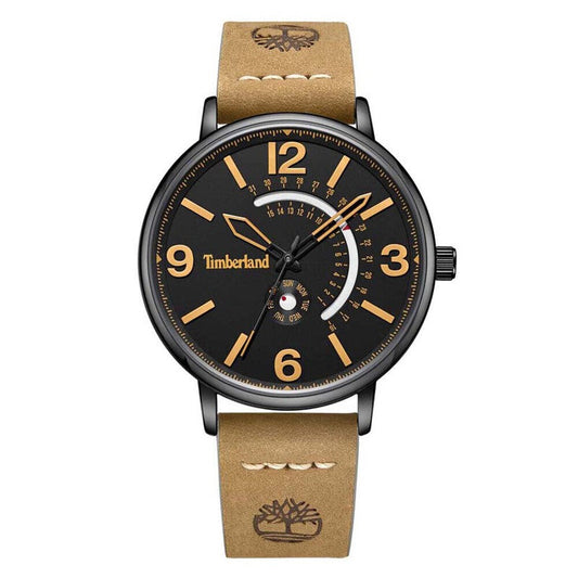 Timberland Saunderstown 3 Hands-Day Date Leather Strap