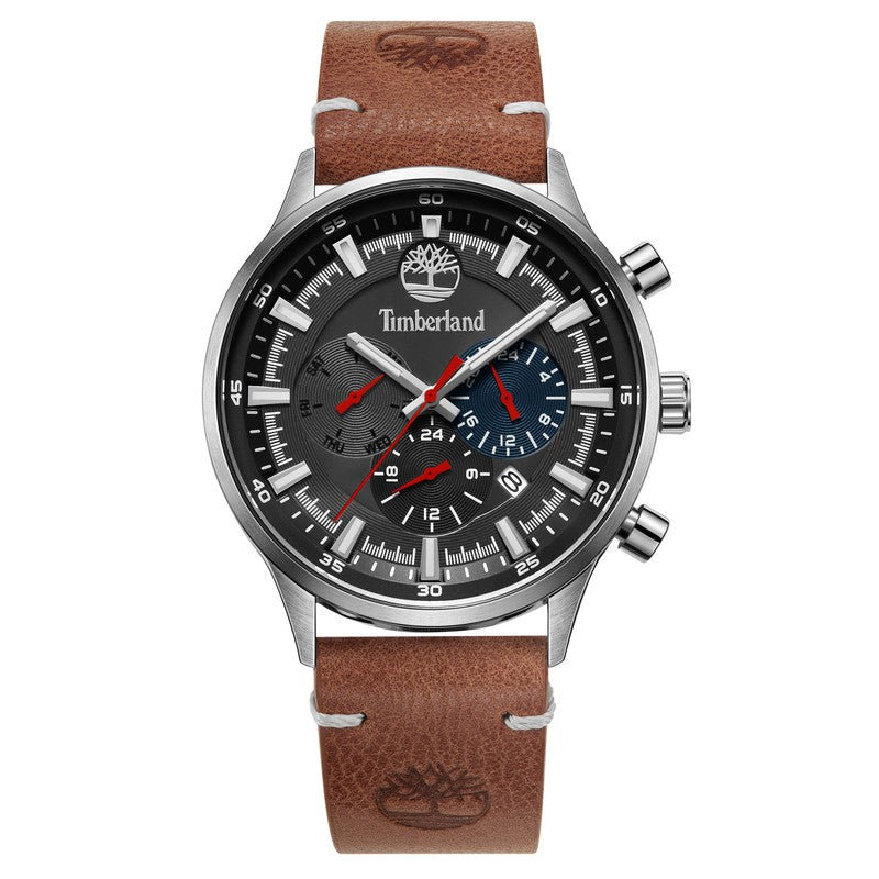 Timberland Sport Multifunction Brown Leather Strap Watch