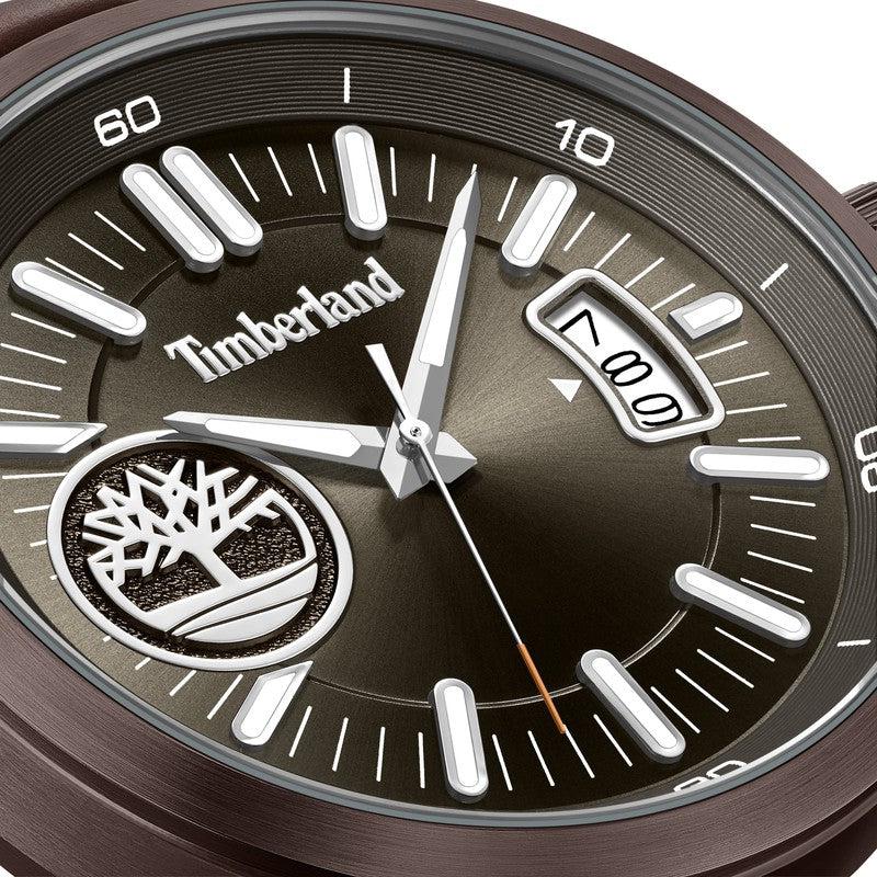 Timberland Trumbull Brown Leather Strap Watch