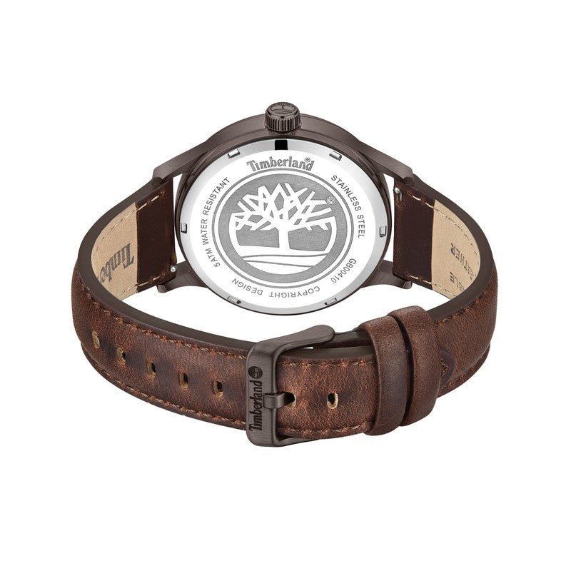 Timberland Trumbull Brown Leather Strap Watch