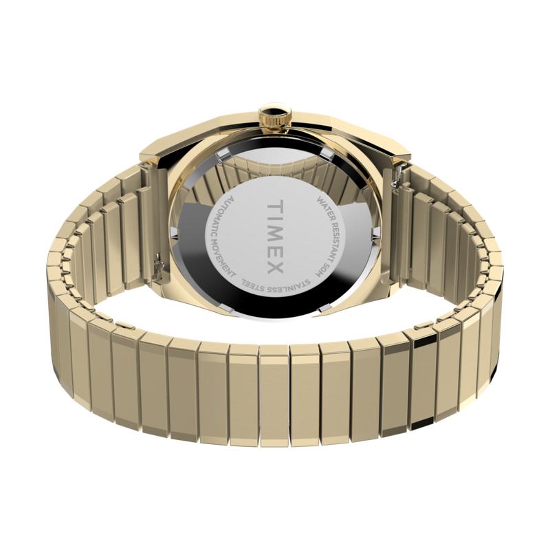 Timex Automatic 1983 E Line Reissue Gold-Tone Expansion Band Watch